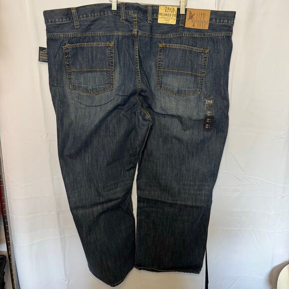True Nation Relaxed Fit Jeans 56x30 Dark Wash Straight Leg NWT - Picture 3 of 10